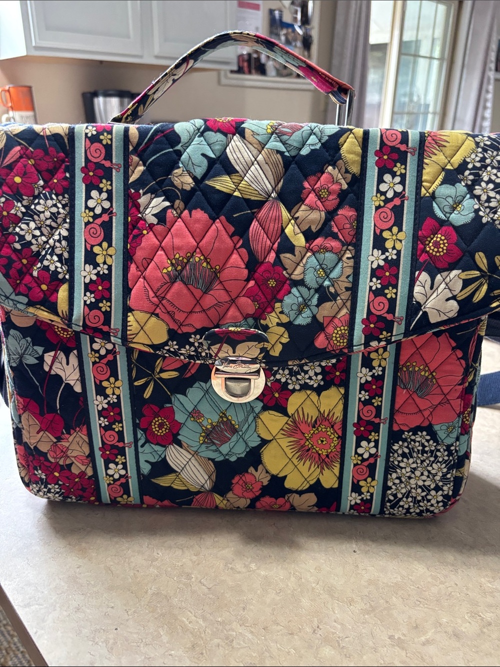 Vera Bradley- Quilted Floral Tote Bag in Multi-Color